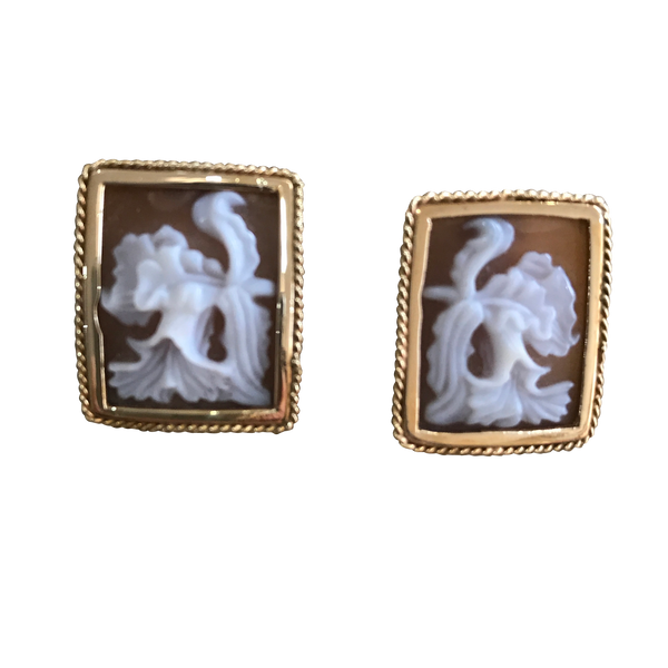 Cattleya dowiana orchid earrings